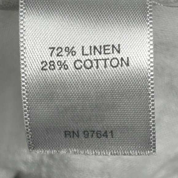 Pure Jill Top J Jill Linen Blend Large White Textured Beach Coastal Button Front - Picture 4 of 11